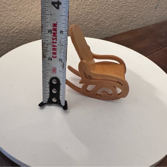 Mini Wooden Rocking Chair Doll Accessory - Tan - Picture 3 of 4
